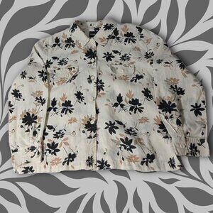 Vintage 20 South Floral Button-Down Blouse